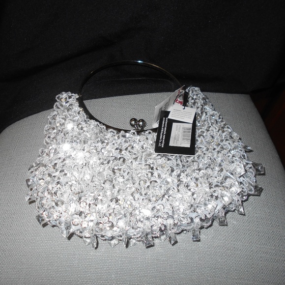 Harve Benard Handbags - SILVER SEQUINS EVENING BAG